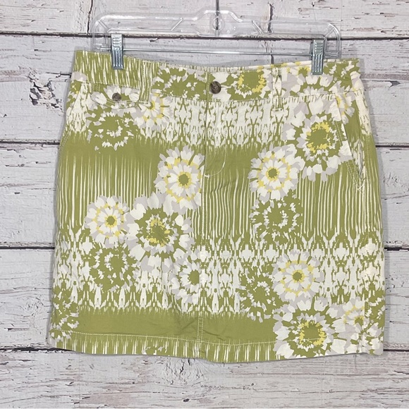 SONOMA "Original Skort" Green Floral Print-8 - Picture 1 of 3
